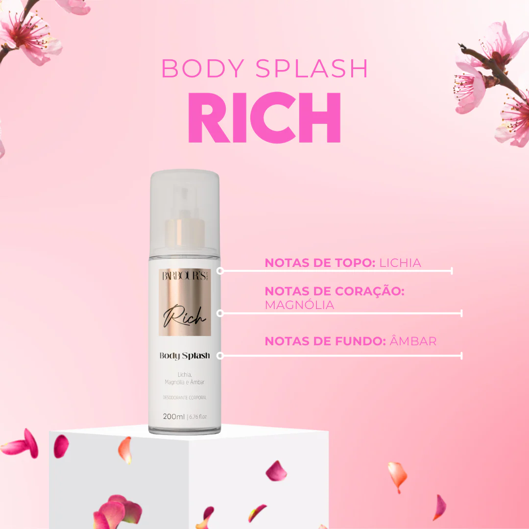 Kit 4 Body Splash Desodorante Colônia 200ml - My Sweet Delight, Endless Soul, Rich e Sienna Glow - Image 5