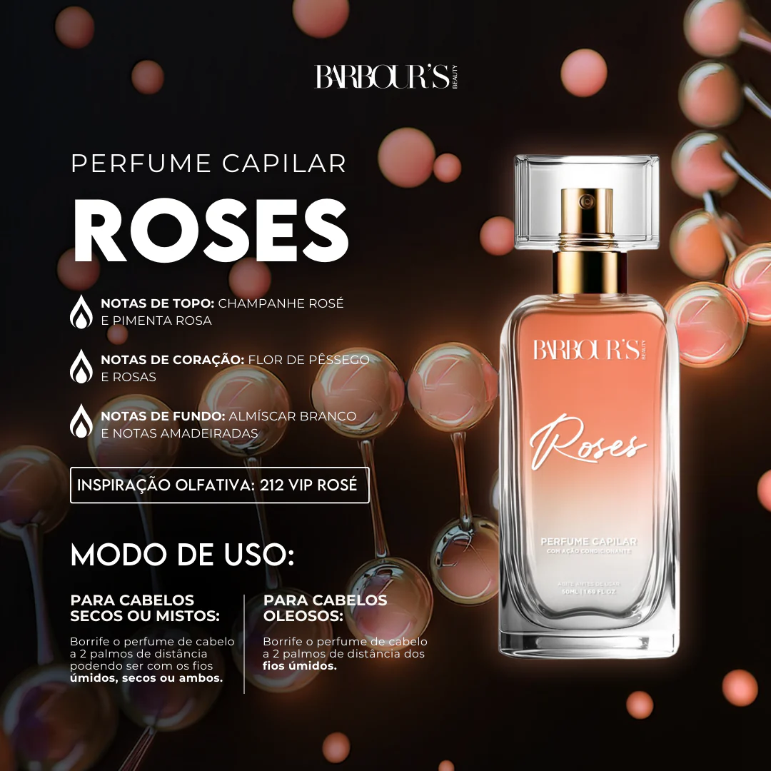 Perfume para cabelo / finalizador termoativo Roses - Image 3
