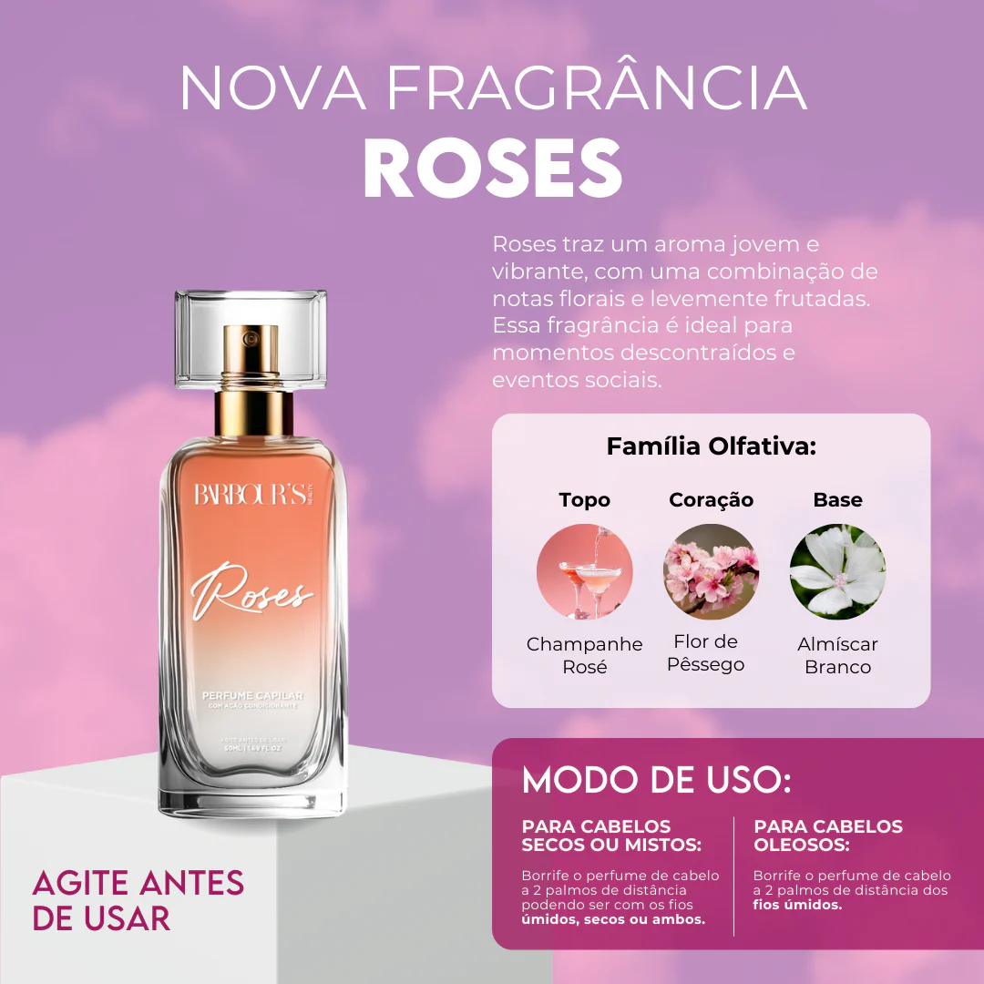 Perfume para cabelo / finalizador termoativo Roses - Image 4